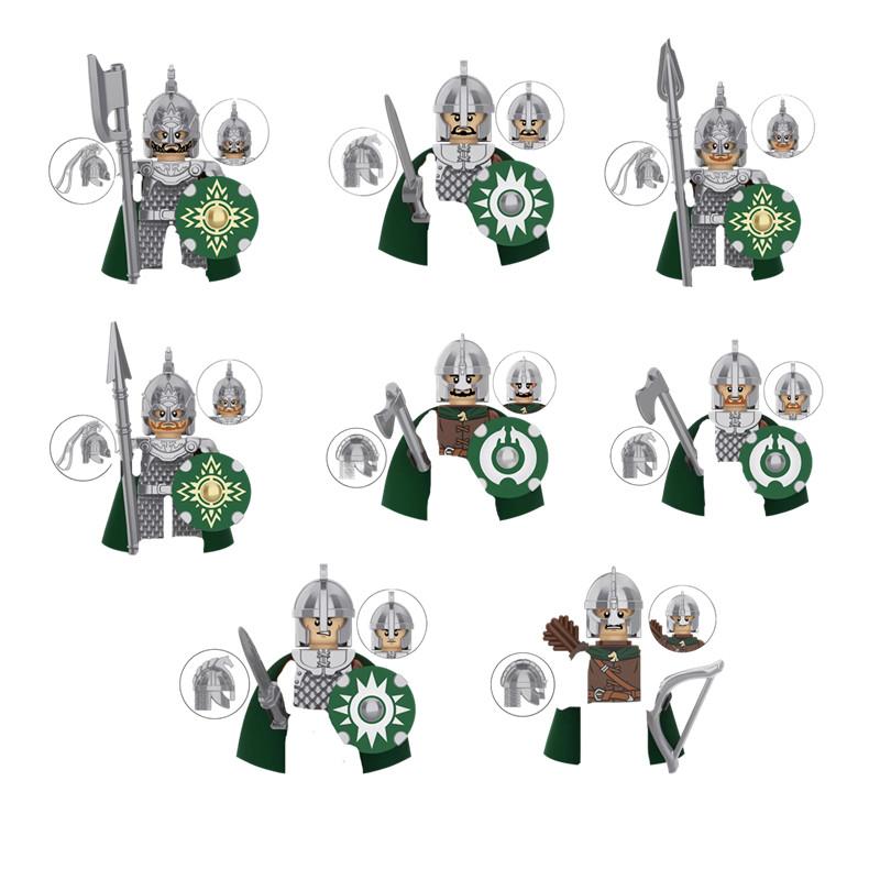 Military Building Blocks Solider Figures Movie Science Fiction Series Weapons Shield Knight Toys Gifts Medieval Mini Bricks MOC
