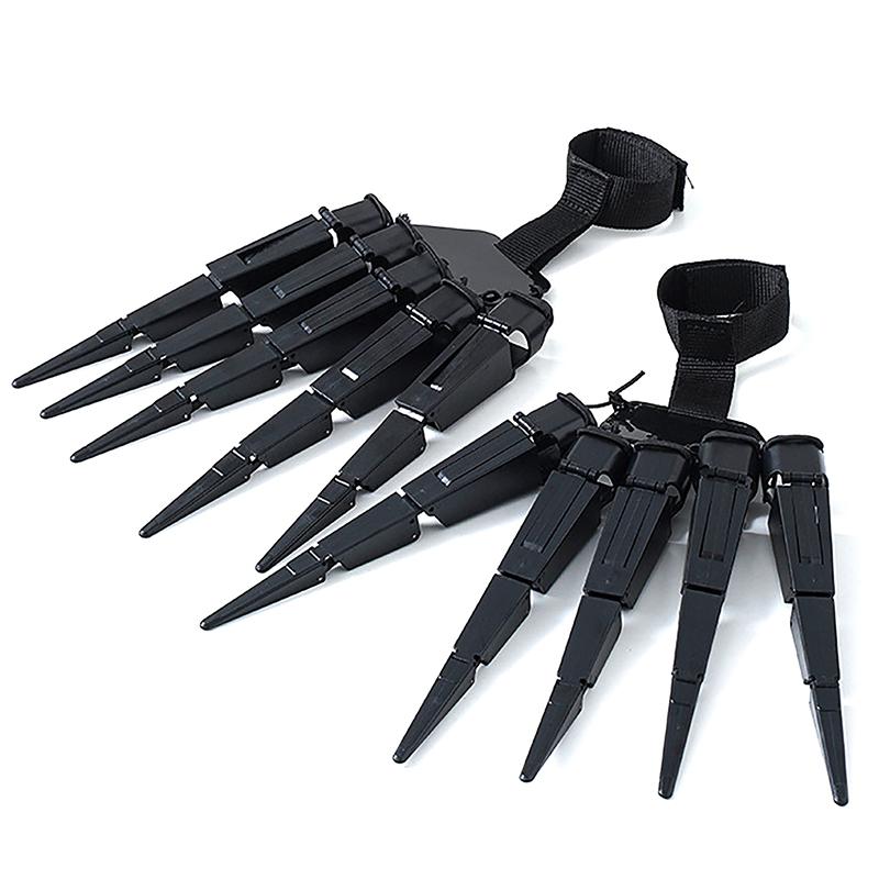 1 шт./пара, шарнирные пальцы на Хэллоуин, страшные поддельные пальцы, скелет, рука, косплей, перчатки на палец, ужас, призрак, коготь, реквизит, декор для вечеринки