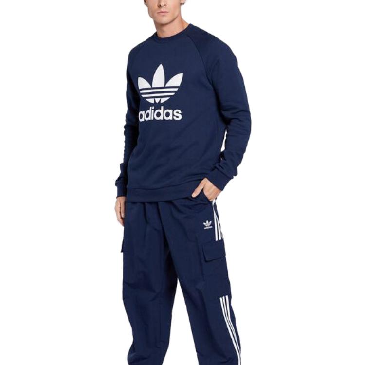 adidas Свитшоты Originals Мужские Темно-синие С круглым вырезом Умеренный Обычный HK5294