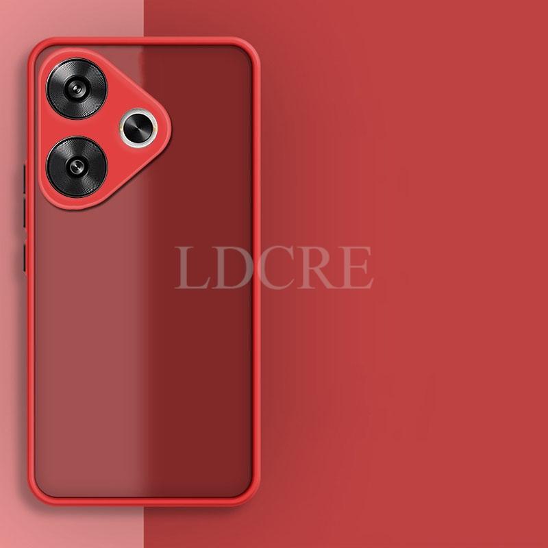 Для Xiaomi POCO F6 чехол силиконовый TPU матовый чехол POCO F6 чехол POCO F6 чехол телефон защитный прозрачный задняя крышка