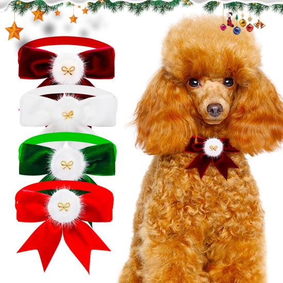 Ошейник для домашних животных с бантом, регулируемый, не выцветающий, приятный для кожи, яркий цвет, износостойкое платье