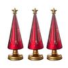 1/3Pcs Christmas Tree Decor with LED Light Built-in Timer Gradient Xmas Tree Sculptures Festive Home Decor