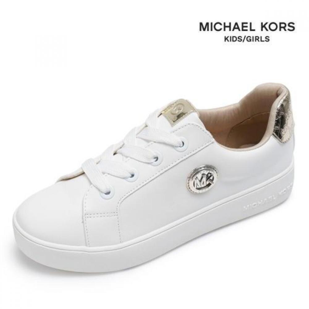 Michael Kors White Gold Sneakers Kids Girls Mk101063qcw
