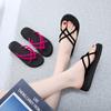 Модные летние женские шлепанцы Легкие шлепанцы Модные платформенные домашние тапочки Черные уличные пляжные туфли ЕВА Плоские женские сандалии