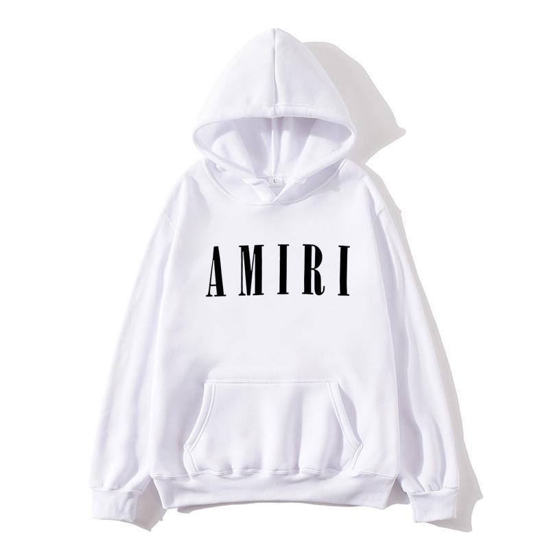 Amiri Print Unisex Casual Hoodie - Trendy Loose Fit Sweatshirt