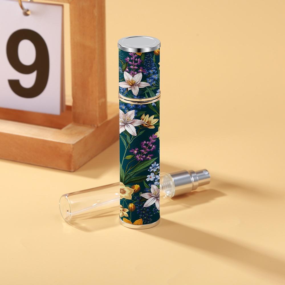 Пульверизатор из ПУ кожи, Флакон-атомайзер для цветочных духов, Контейнер для аромата с ультрадисперсным распылением, Для путешествий