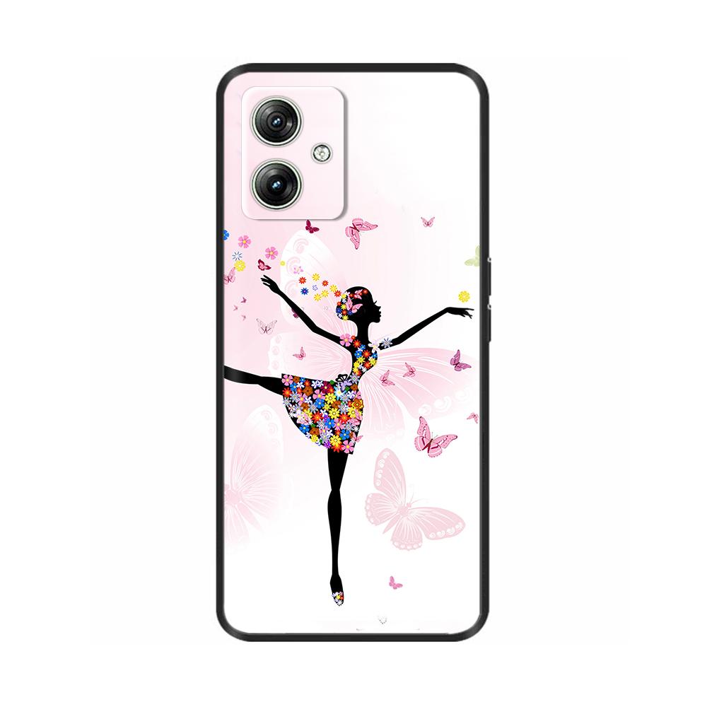 For Motorola Moto G54 5G Case Black Silicone Luxury Cute Fashion Soft TPU Shockproof Shell Bumper For Motorola G54 MotoG54 Cover