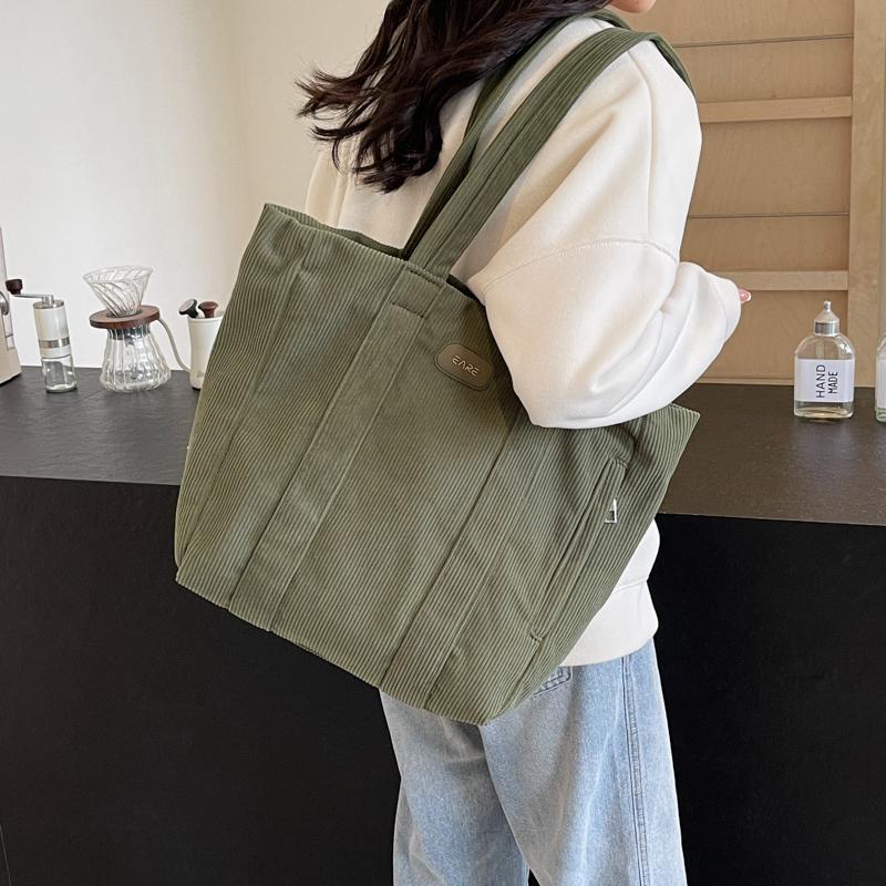 Вельветовая сумка Женская сумка через плечо Большая сумка