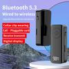 Двухрежимный Bluetooth-аудиотрансмиттер, дизайн с клипсой для воротника, адаптер 3,5 мм, аудиоаксессуары