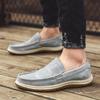 Fashion Retro Men's Top Layer Pigskin Handmade Bean Shoes Fashionable Autumn Men's Handmade Sewing Comfortable Sports and Leisure Shoes
