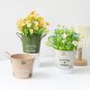 Corrosion-resistant Round Flower Pot Handicraft Flower Bucket Ornament Iron Planter Pot  Desktop