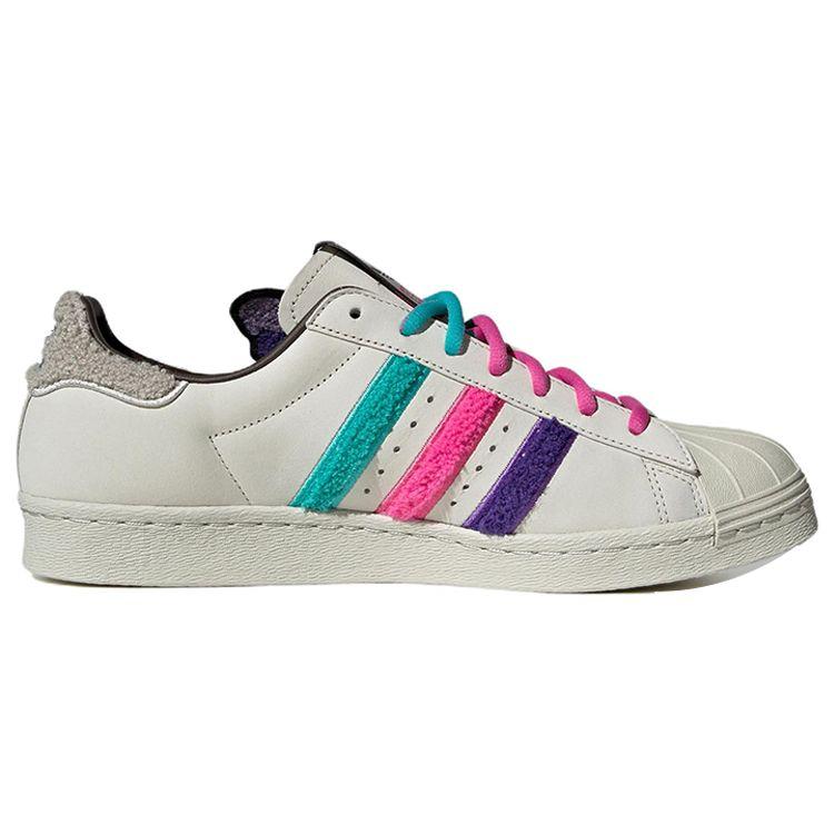 Adidas Originals Han Meilin X Superstar 80S Rooster Leather Low-Top Sneakers Unisex Sneakers White Black Pink ID4386