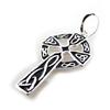 [J3830] - Серебряный кулон «Крест» - 11x20 мм