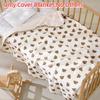 Soft Baby Bean Blanket Bear Printed Nap Sleeping Rug Cover Blanket for Infant  Dormitory