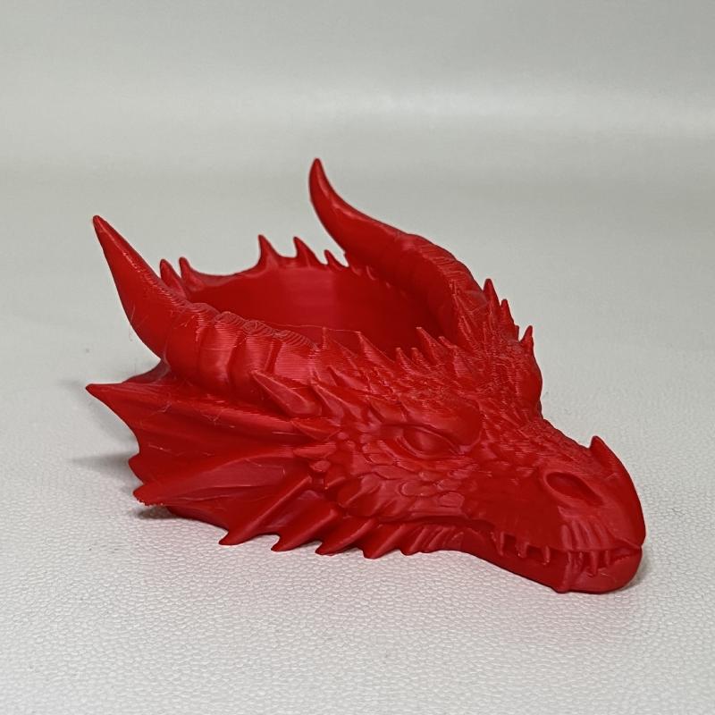 3D-печатный поднос в виде головы дракона, креативная настольная миска-органайзер для ключей, монет, часов, ювелирных изделий, фэнтезийное украшение для дома и офиса