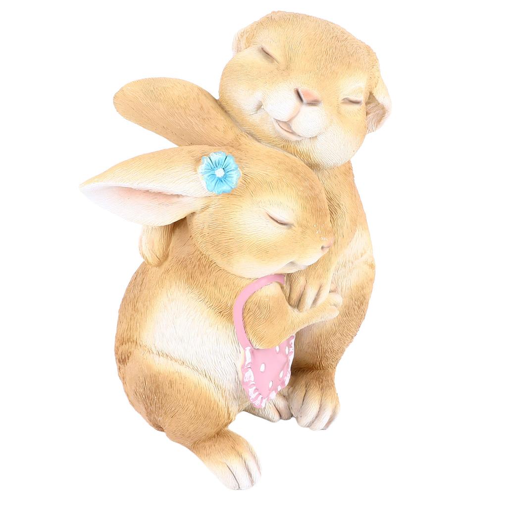 Садовая статуя кролика, неувядаемый орнамент кролика из смолы, очаровательная изысканная фигурка животного для лужайки, двора, патио