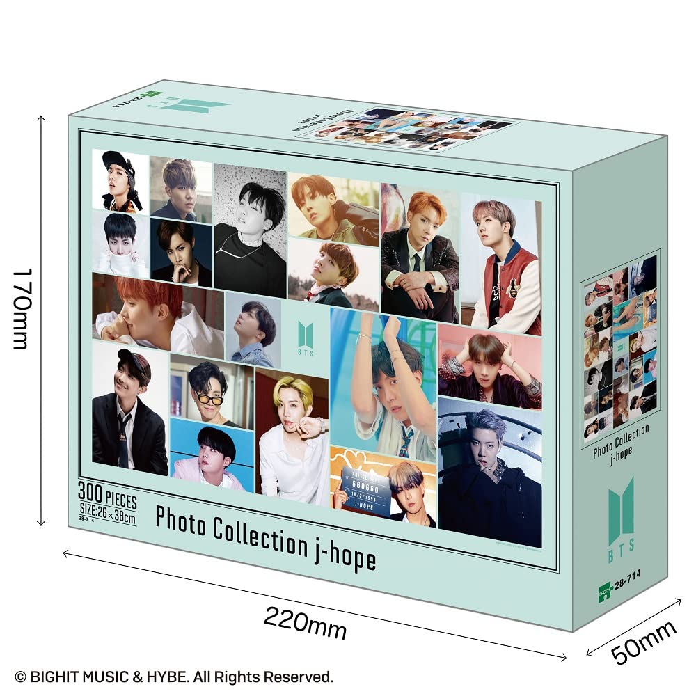 Epoch 300-Piece Jigsaw Puzzle BTS Photo Collection j-hope (26x38cm) 28-714 with Glue, Spatula, and Score Ticket