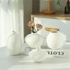 Nordic Style Ceramic Vase Ceramic Vase Dried Flower Decor Desktop Ornaments Table Flower Vase Bouquets Vases