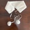 Winter Warm Neck Warmer with Plush Balls Neckerchief Wrap Cute Neck Scarf  Girls