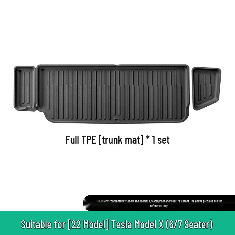 TPE Коврики для автомобиля Tesla Model X 2022: Полная защита окружающей среды для багажника и спинки