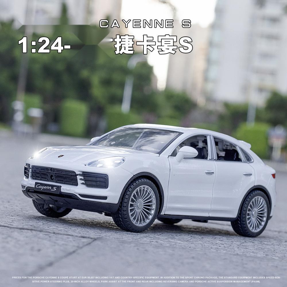 1:24 Porsche Cayenne S Turbo Внедорожник Сплав Модель Автомобиля Литье под Давлением Металлическая Игрушечная Модель Автомобиля Имитация Звук Свет Коллекция Подарок для Детей F384