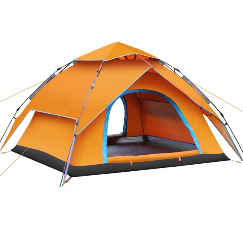Двухслойная палатка для кемпинга, мгновенная установка, переносная палатка для кемпинга на открытом воздухе, автоматическая палатка