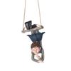 Resin Swinging Elf Figurine Hanging Resin Garden Statue Outdoor Elf Sculpture  For Garden