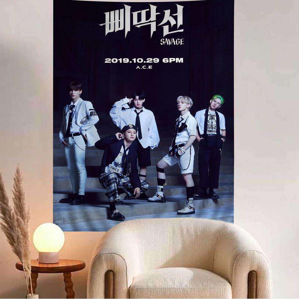 K-kpop Stray Kids Напечатанный Большой Настенный Гобелен Дешевый Хиппи Настенный Подвес Бохо Настенные Гобелены Мандала Домашний Декор