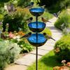 Handmade 3-Tiered Bird Bath Three-layer Bowl Bird Water Bowls Birdbath Stand  Patio