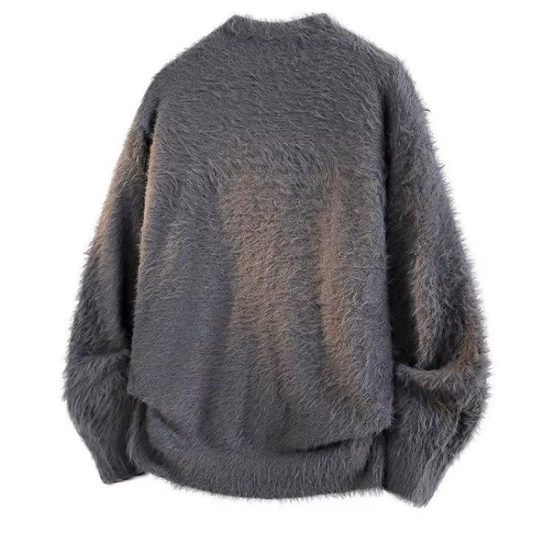 Мужской ретро кардиган-свитер с V-образным вырезом Осень/Зима 2025 - Повседневная вязаная верхняя одежда однотонная с расслабленной атмосферой.