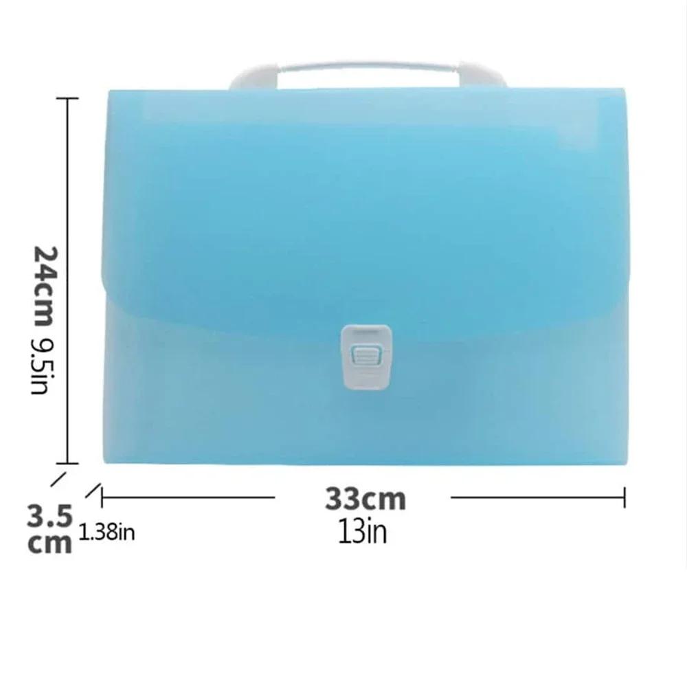 A4 Multi-Layer Folder File Bag Candy Color Five Grid Organ Bags Large Capacity Korean Simple Office School Supplies Stationery