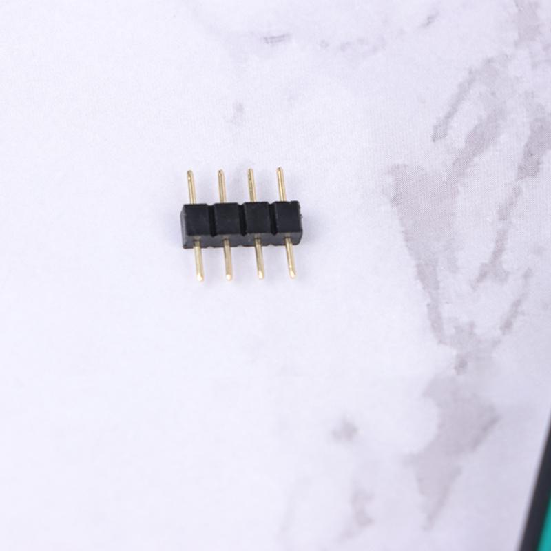 5Pcs 5050 Led Rgb Strip Light Connector 4 Pin Conductor Strip To Controller Jumper Solderless Clip On Pigtail Power Adapter