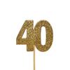 Glitter 40th Birthday Cake Topper (Pack of 12)