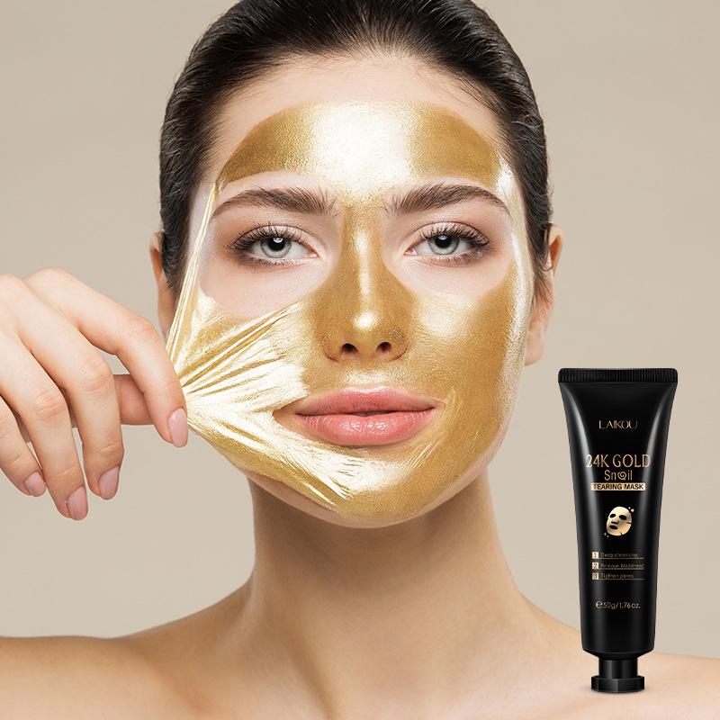Маска для лица LAIKOU Gold Leaf 50 г/80 г, очищающее средство для пор, средство по уходу за кожей