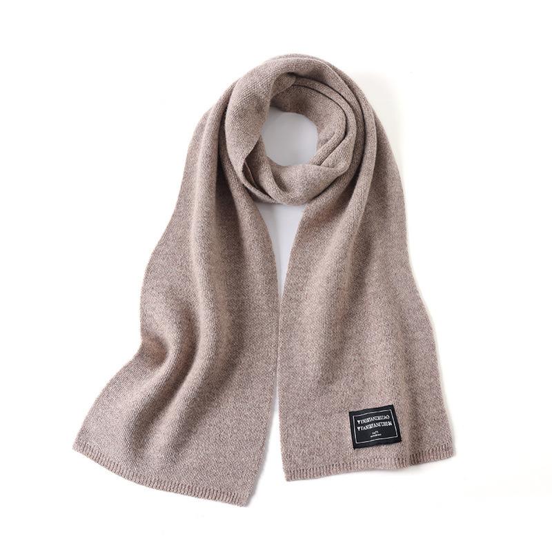 2025 New Small Wide Wool Scarf Solid Color Simple Versatile Shawl Fashion Autumn and Winter Warm Scarf