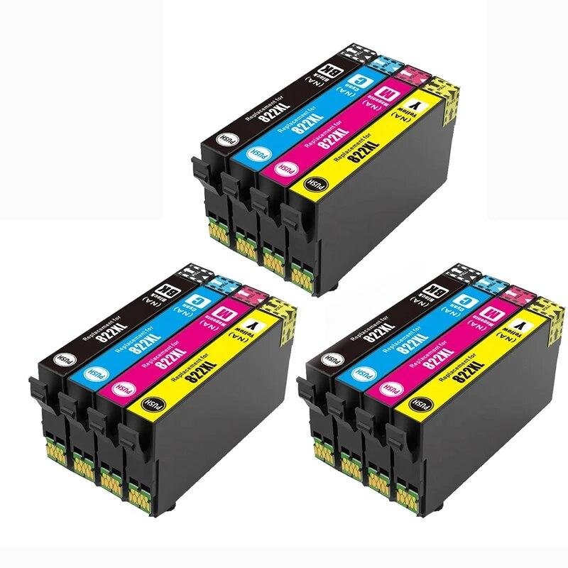 Чернильный картридж 822XL для Epson WorkForce Pro WF-3820 WF-4820 WF-4830 WF-4834, совместимый принтер, чернильный картридж премиум-класса 28 мл, 1 комплект