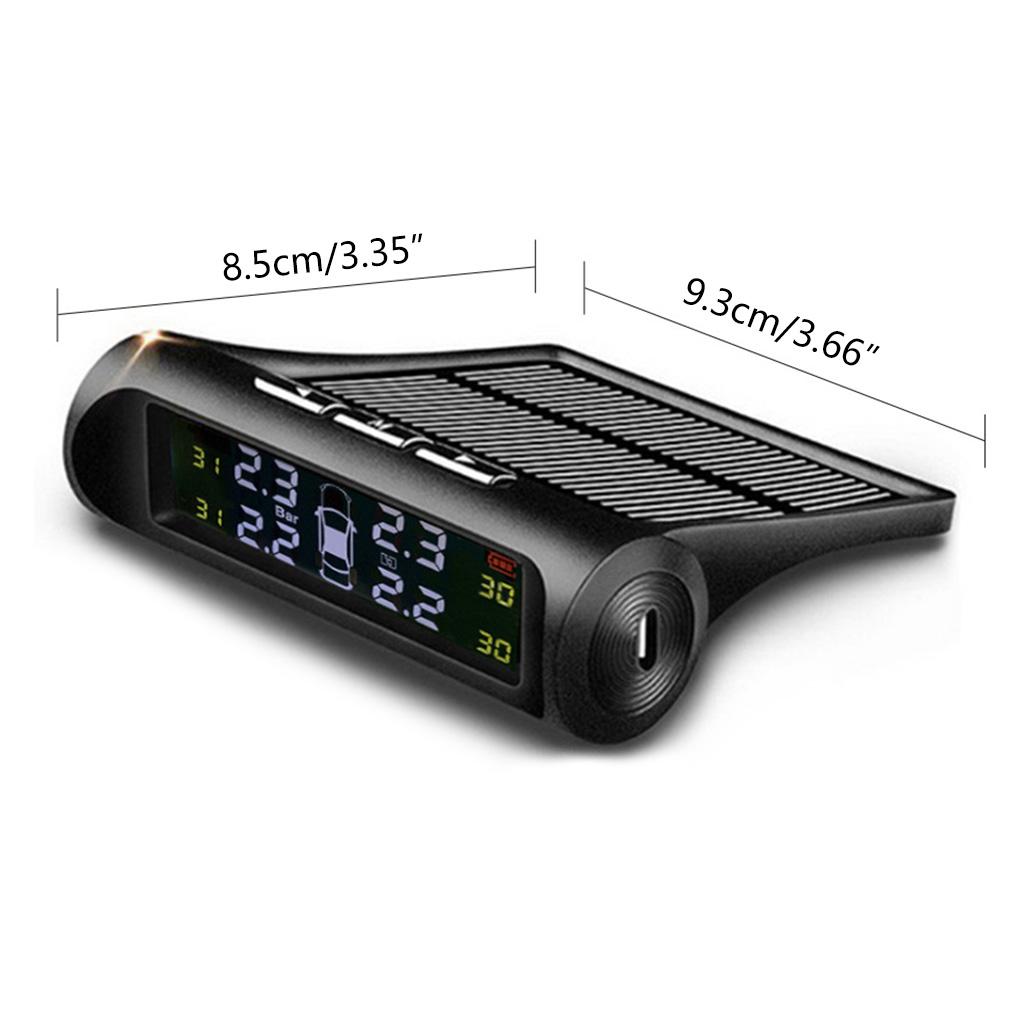 Автомобильная система контроля безопасности шин TPMS, солнечная энергия, цифровой ЖК-дисплей, автоматическая охранная сигнализация, внешний датчик давления в шинах