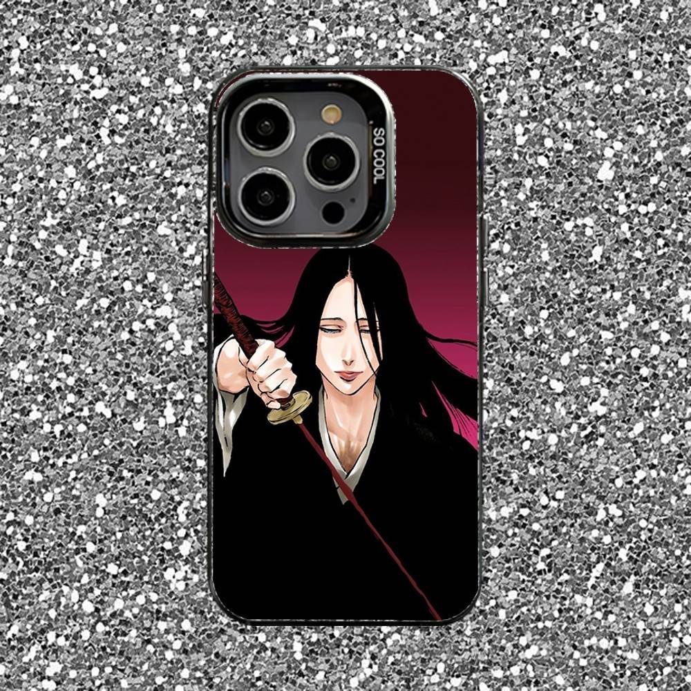 Чехол для телефона Retsu Unohana B-Bleachs Для iPhone 16,15,14,13,12,11,Pro,XS,Max,Plus,Mini,SE Черный Конфетный Матовый Ударопрочный Чехол