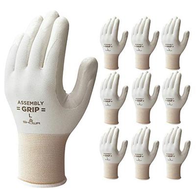 Showa Gloves [10 шт. Нитриловые перчатки без пальцев] Нет. 370, Простая упаковка, Ручка для сборки, Серый, Размер M