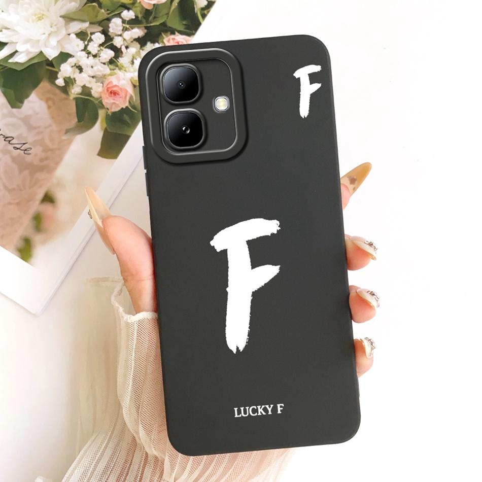 For Infinix Smart 20 2026 Lucky Initial Letter Phone Case For Infinix Smart20 X6840 X6840B Soft Silicone Shockproof Cases Bumper