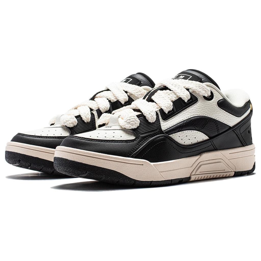 Баскетбольные кроссовки Li Ning Rsr 101 с низким верхом, амортизирующие, износостойкие, окисленные, черные, унисекс, белые ABCT041-2