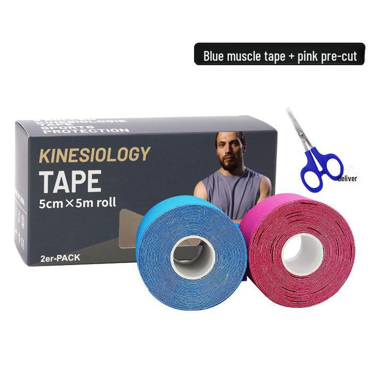 Предварительно вырезанный кинезио-пластырь на колено для лечения растяжений и занятий спортом