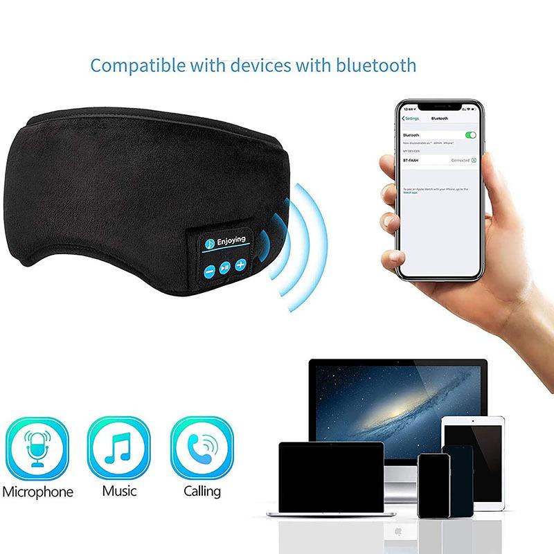 Умная маска для глаз с Bluetooth и беспроводными наушниками, 3D-помощником для сна и светоблокирующей крышкой для глаз