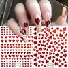 Nail Heart Sticker Non-Fading Self-Adhesive Non-falling Removable DIY Gloss Valentines Day Nail Art Lover Cute Slider Nail Supplies