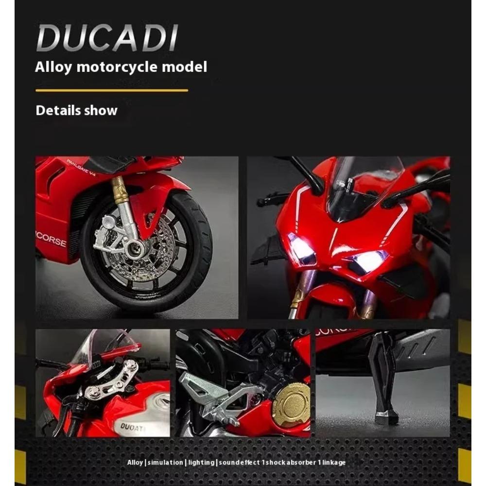 Модель мотоцикла Ducati Panigale V4S 1/12, литой из сплава, украшения для компьютерного стола, модный дисплей, подарок для друга, детские игрушки