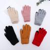 Girls Boys Mittens Thicken Knitted Wool Mittens Full Finger Touch Screen Women Gloves