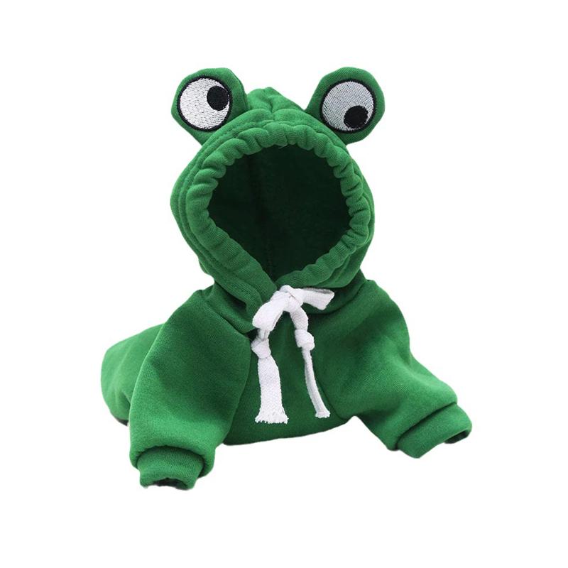 1PC Cute Frog Pet Sweater for Small and Medium Dogs - Green Dog Hoodie with Fun Design - Keep Your Pup Cozy and Stylish