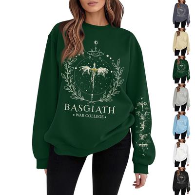 Женский повседневный свободный топ с круглым вырезом и длинными рукавами с капюшоном