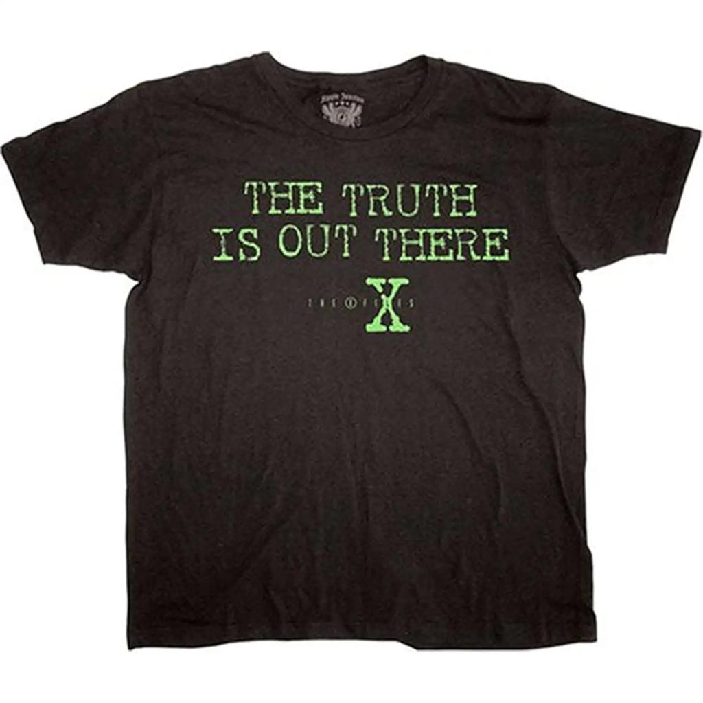 The X Files Truth Is Out There Black Unisexs T Shirt Vintage Stretched Top For Everyday Wear Comfortable Stylish Soft