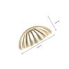 2Pcs Sophisticated Matte Metal Cabinet Handle Shell Shape Pull for Dresser Drawer Wardrobe Kitchen Living Room Furniture